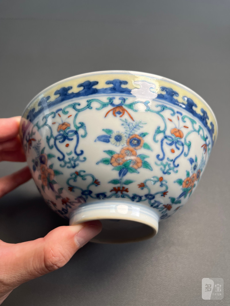清道光  仿成窑斗彩蓉桂宫碗（一对） - 图18